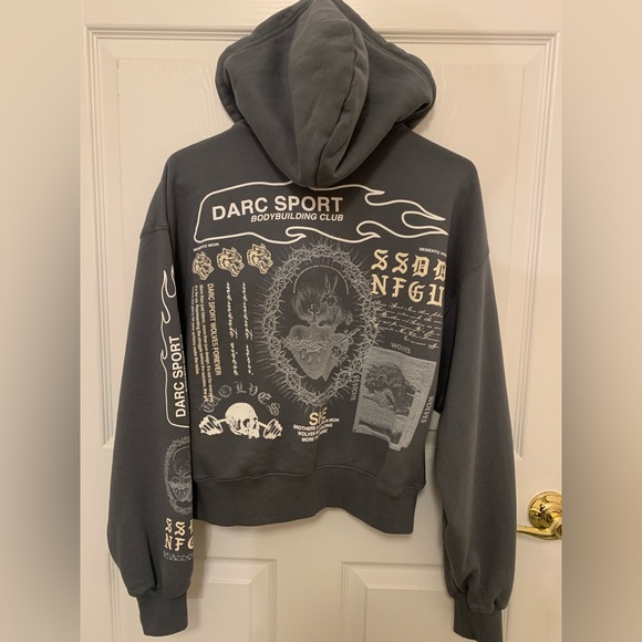 Darc Sport 🐺MEMENTO MORI 2024 "SAGE" (CROPPED) ZIP HOODIE IN GREEK STONE SMALL - Picture 11 of 14